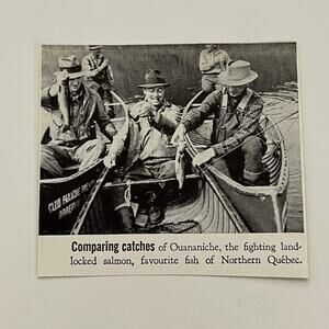 Comparing Catches Ouananiche Northern Quebec 1941 Magazine Picture SAG4-M2